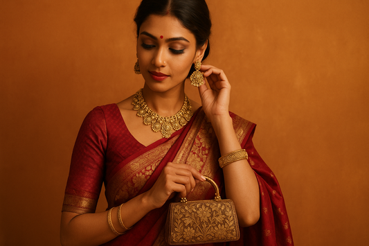 Festival Elegance: How to Style Your Durga Puja Outfit with Handcrafted Jewels and Bags