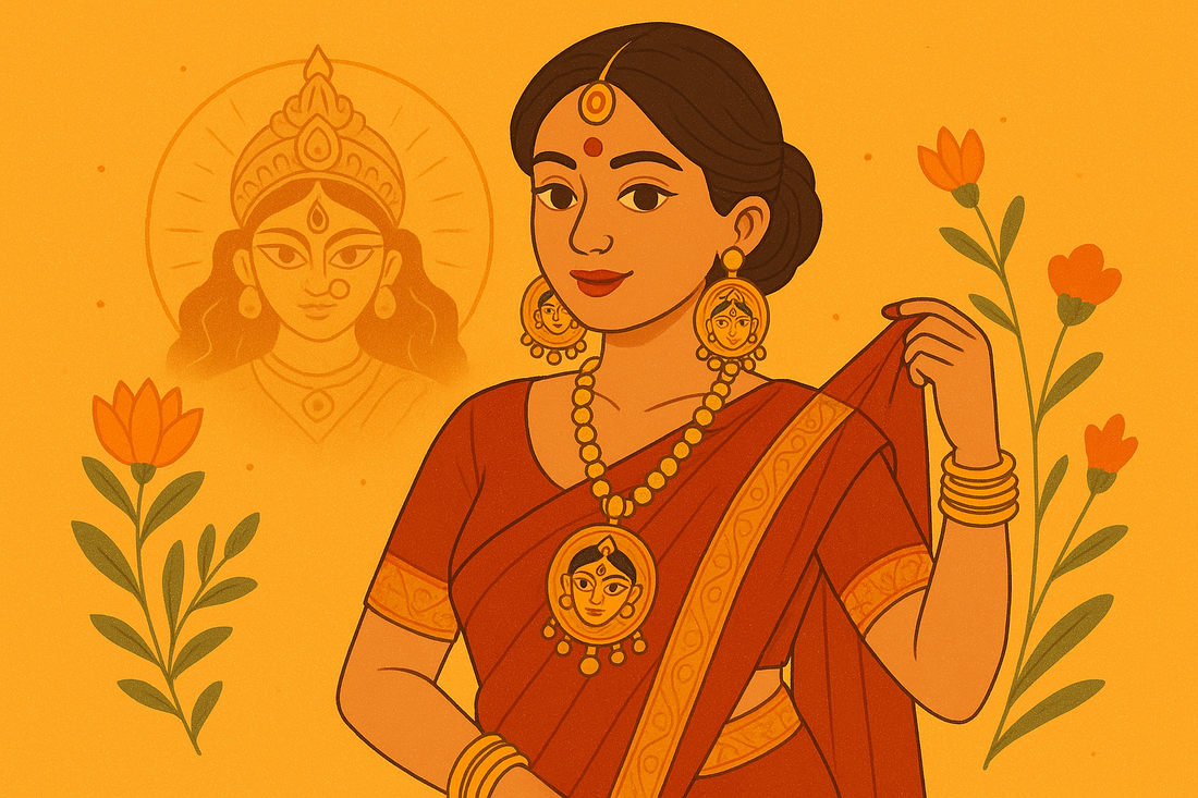 Drape & Dazzle: Hand-Painted Saree and Kurta Combos for a Stunning Durga Puja 2025 Look