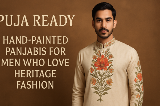 Puja Ready: Hand-Painted Panjabis for Men Who Love Heritage Fashion