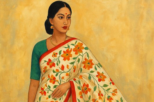 Elevate Your Ethnic Look with Our Hand Painted Saree Collection