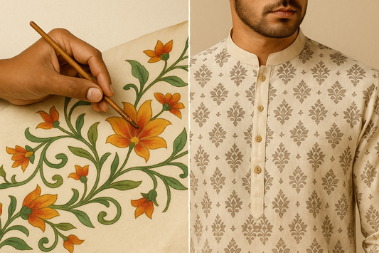 Why Choose Hand-Painted Panjabi Over Machine-Printed: A Timeless Elegance Rooted in Craftsmanship