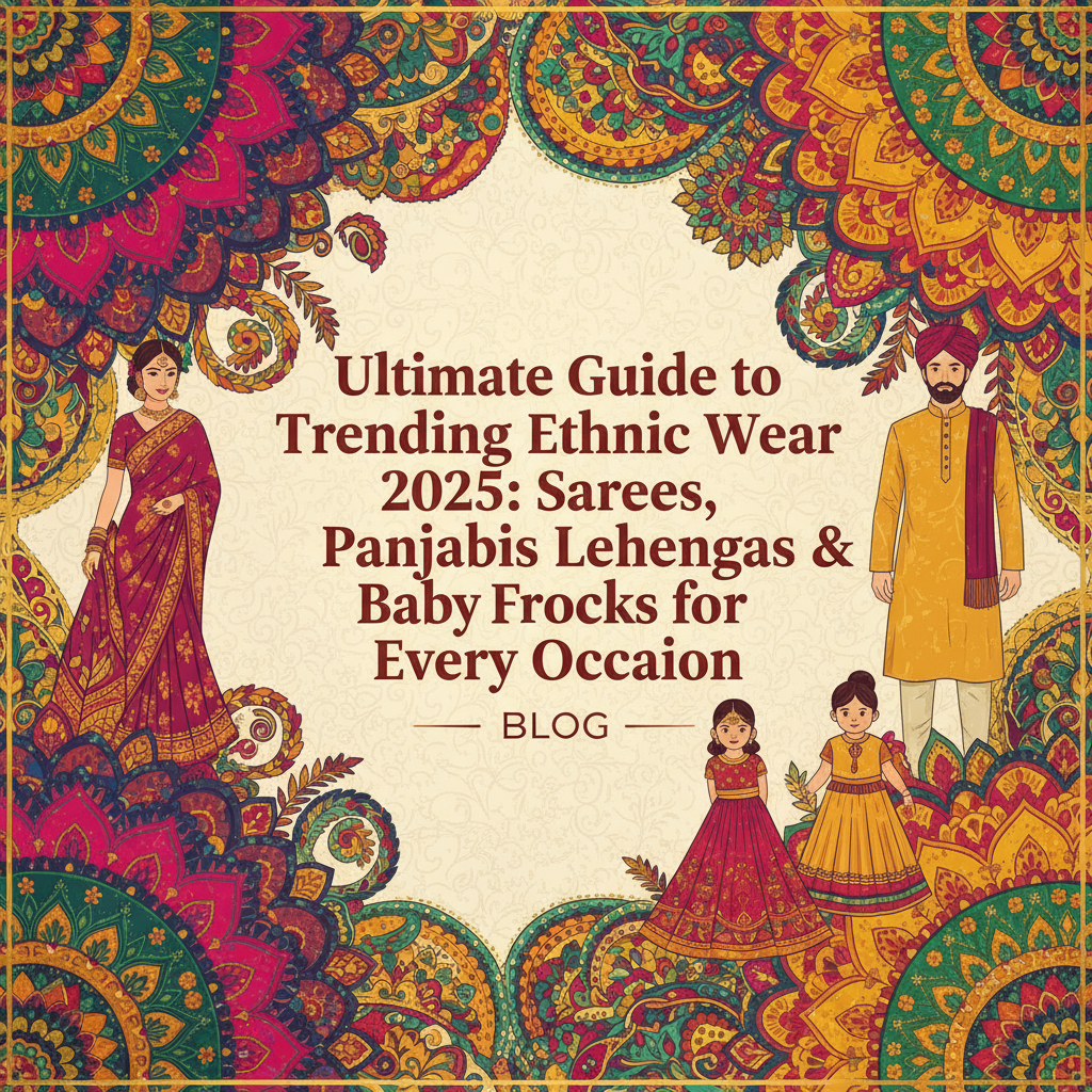 Ultimate Guide to Trending Ethnic Wear 2025: Sarees, Panjabis, Lehengas & Baby Frocks for Every Occasion
