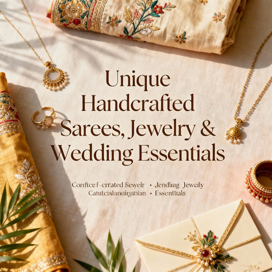 Discover the Magic of Handcrafted Elegance: Elevate Your Style and Traditions with Unique Handcrafted Sarees, Jewelry, and Wedding Essentials