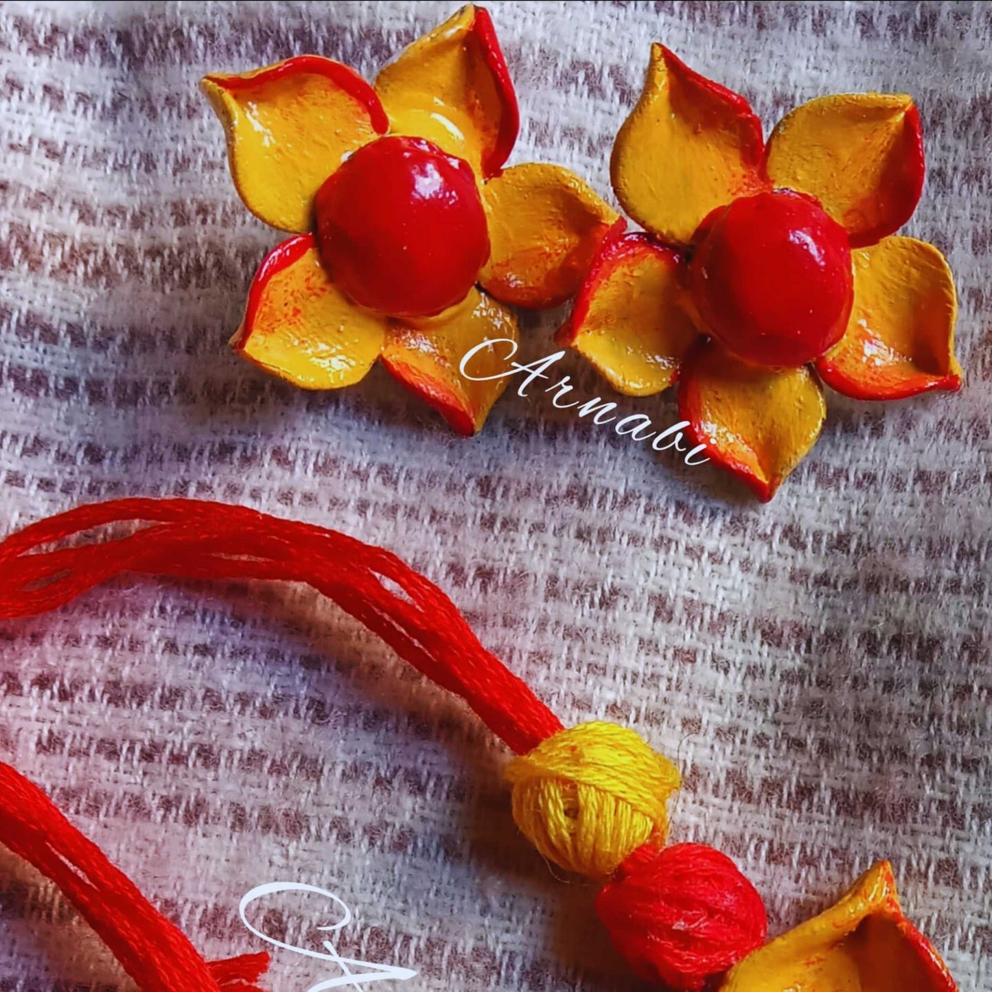 Floral Radiance – Flower Clay Jewelry Set