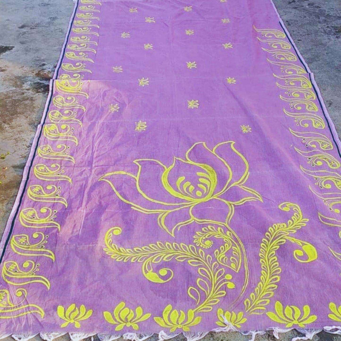Padma Kalamkari Saree Set – Lotus Saree with Matching Blouse