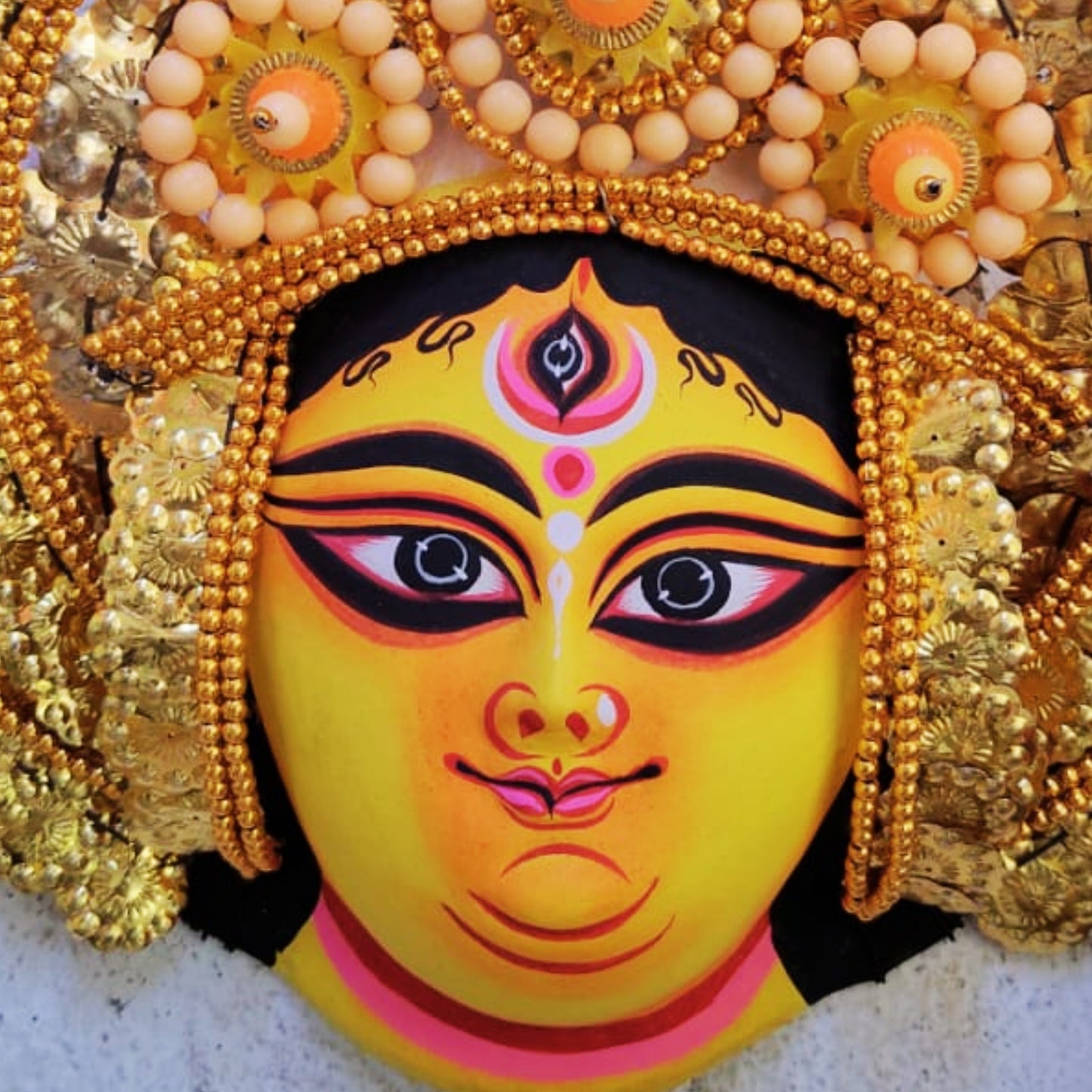 Ma Durga Chhau Mukhosh– (14×14 inch)