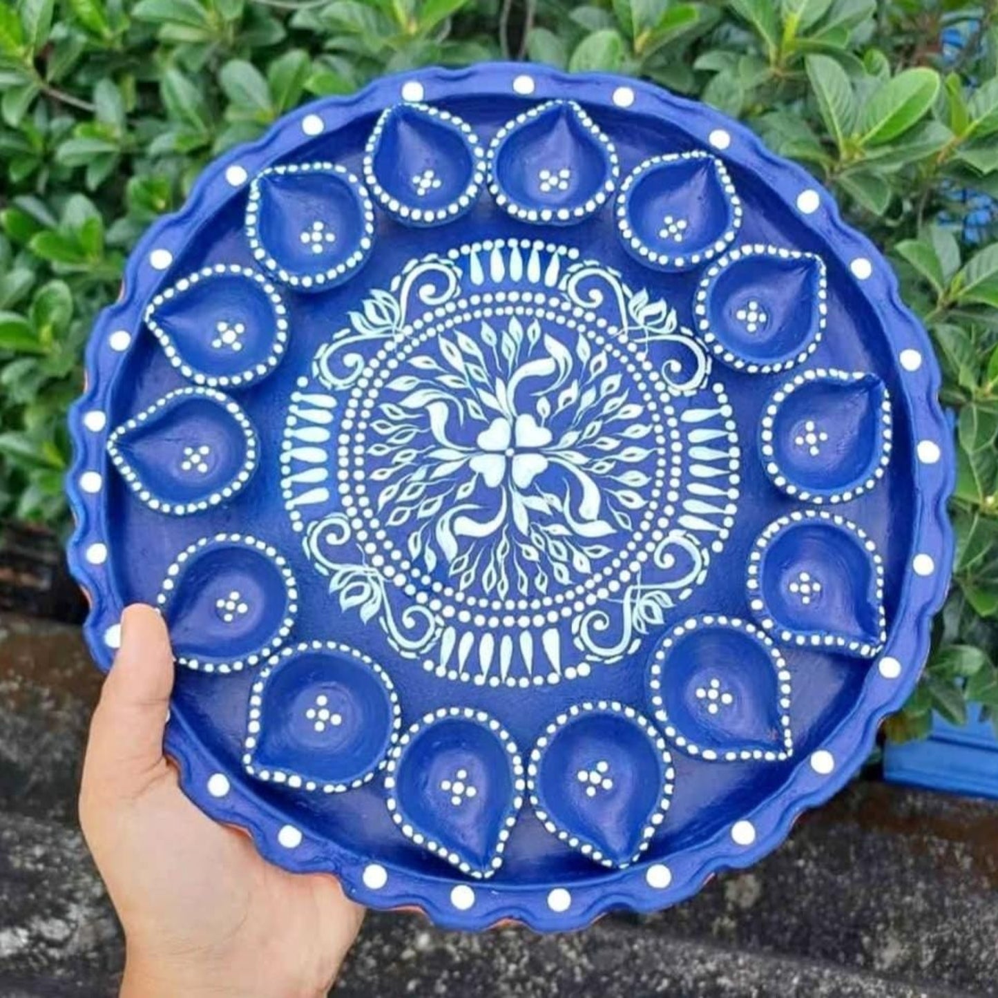 Peacock Bliss Mati Diya Set