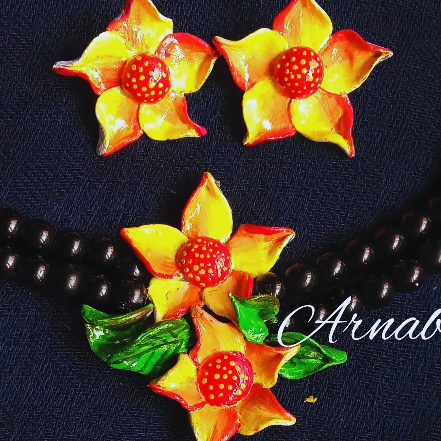 Floral Enchantment – Clay Choker Set