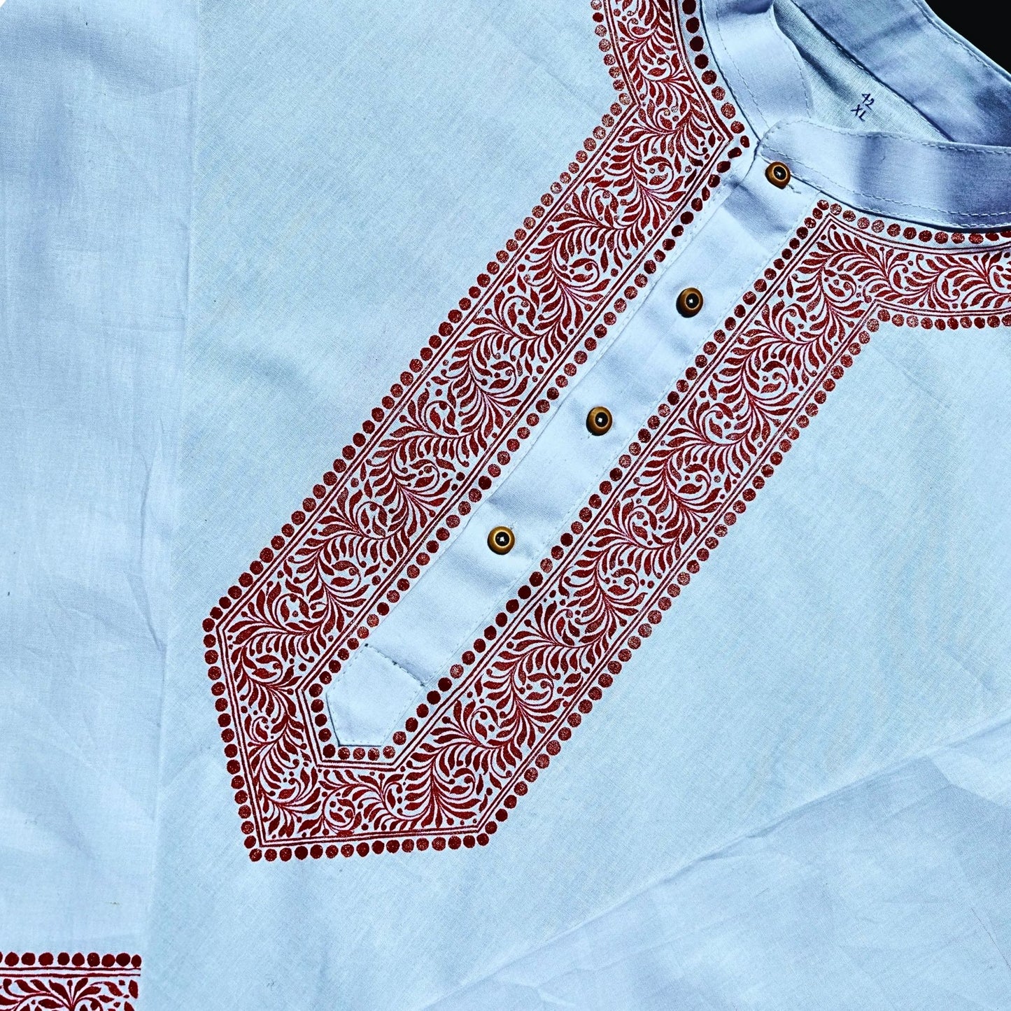 Classic Kalka – Minimalist Hand-Painted Panjabi