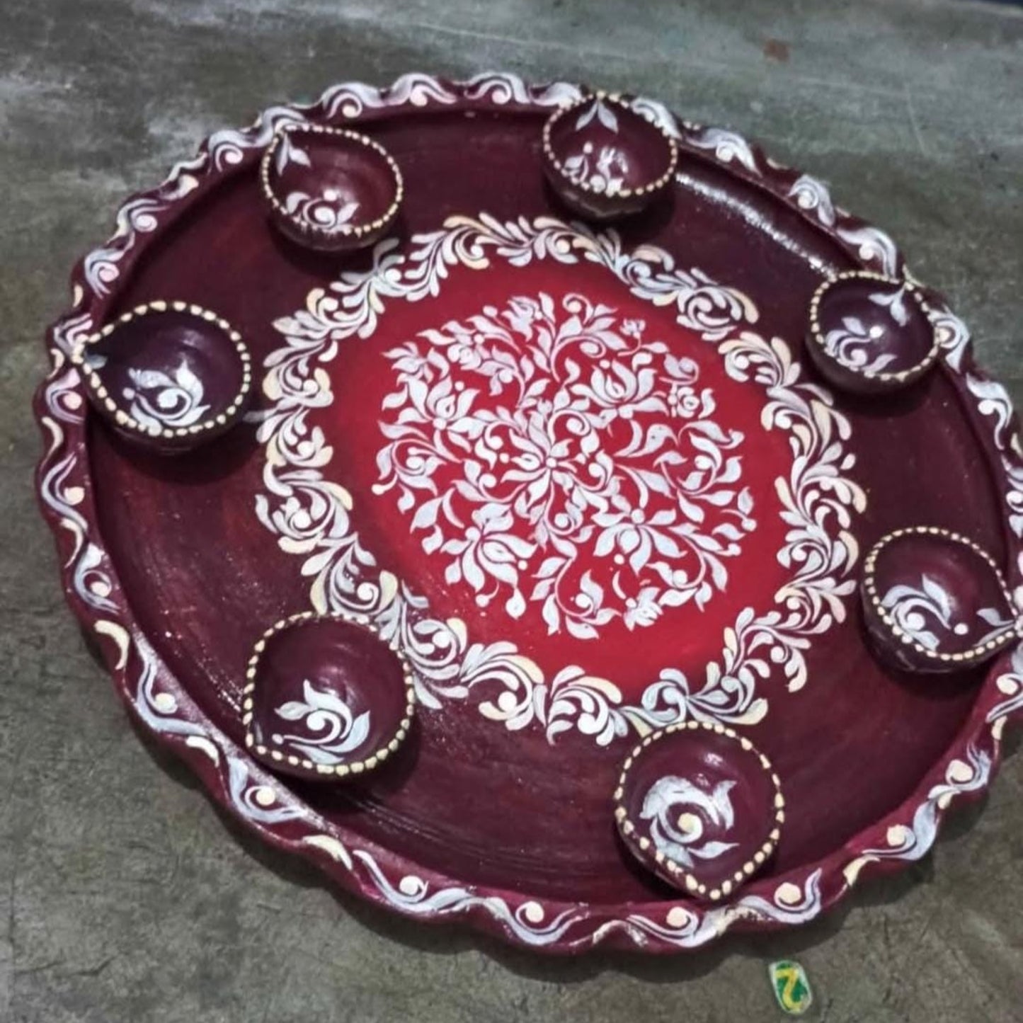 Mandala Art Mati Diya Set