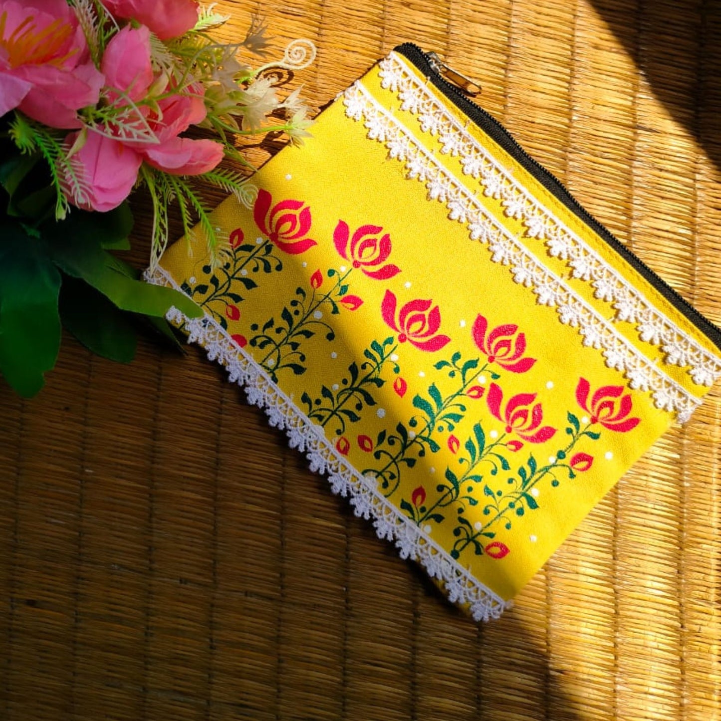 Handmade Kalka Art Side Bags (Combo of 3)