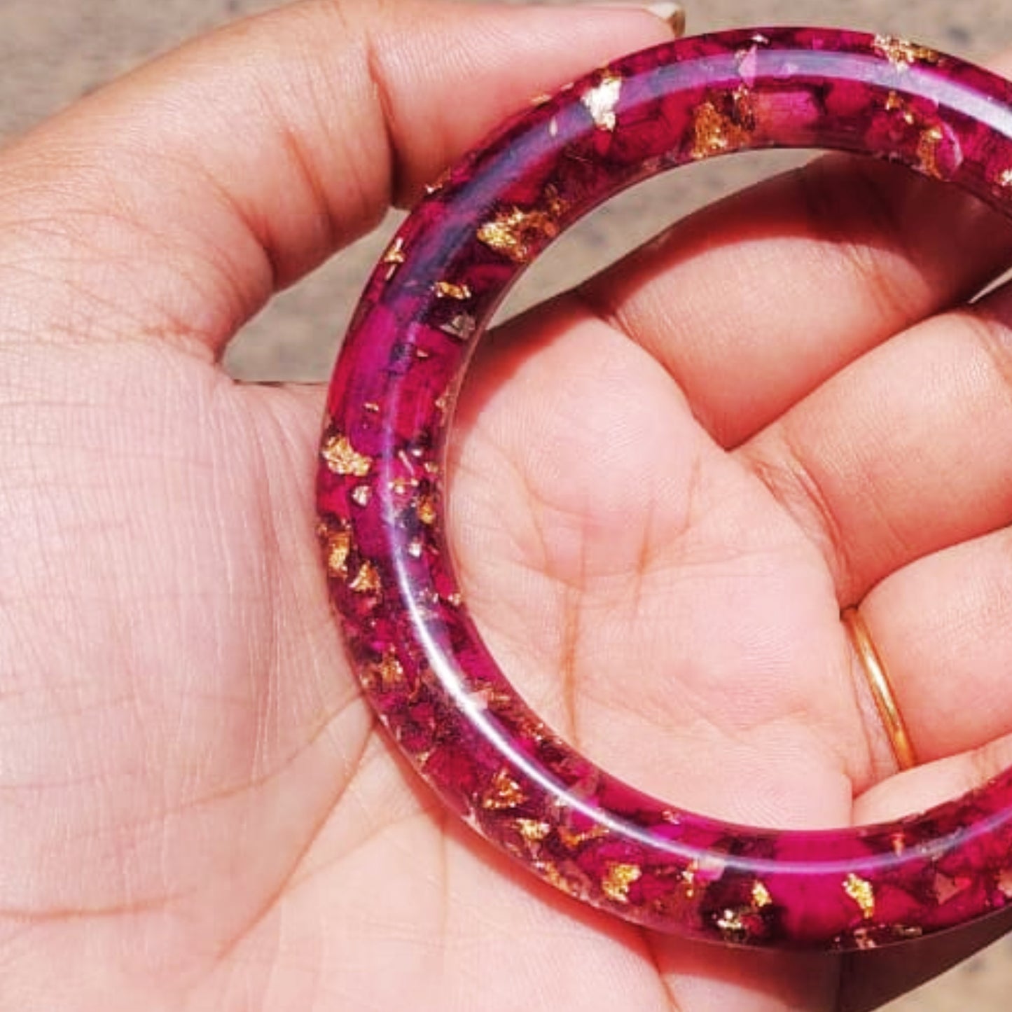 Handcrafted Resin Bangles – Elegant Statement Pair