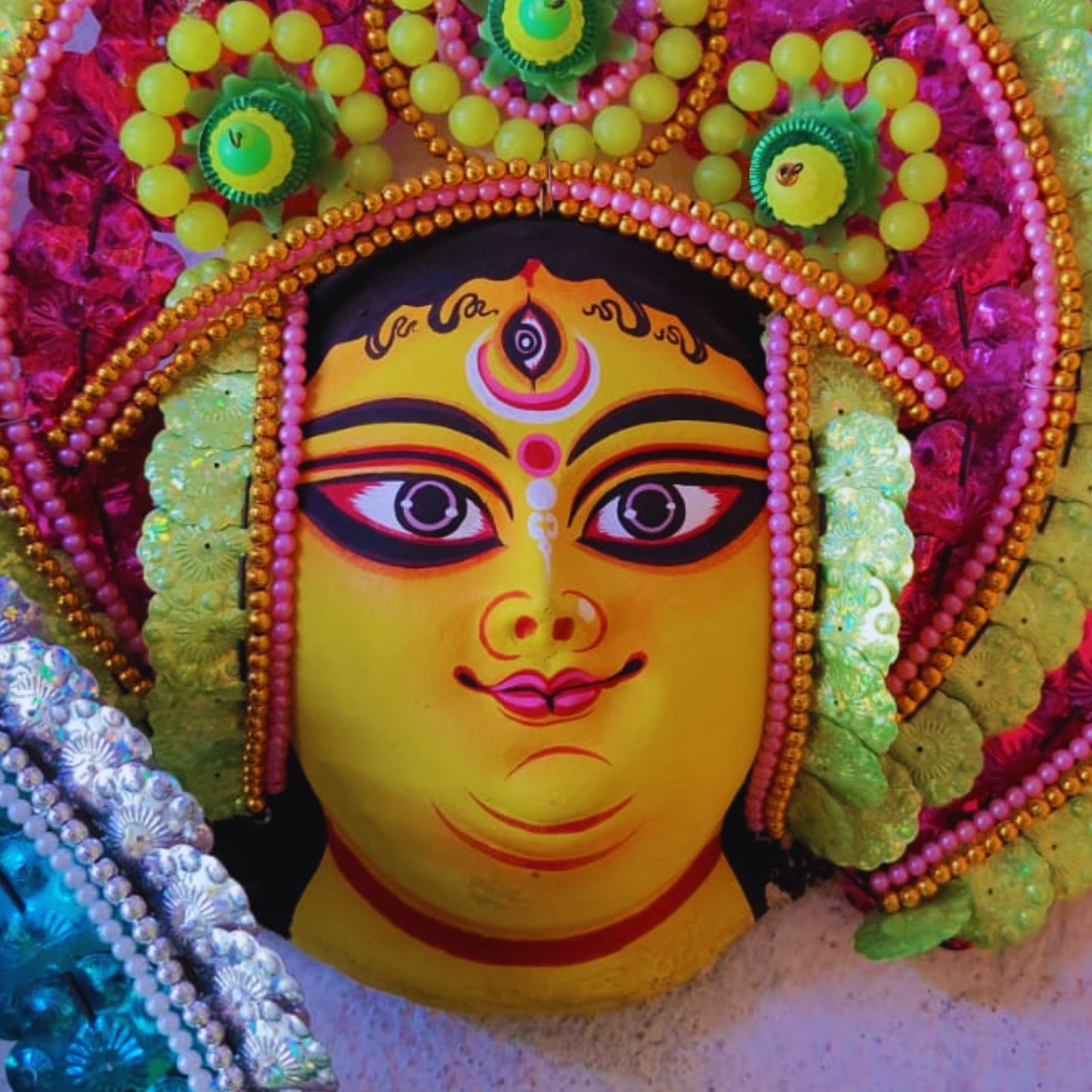 Mahashakti Durga Chhau Mukhosh(14×14 inch)