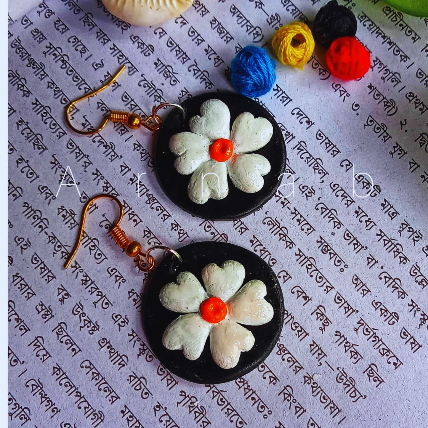 Floral Delight – Set of 3 Clay Earrings