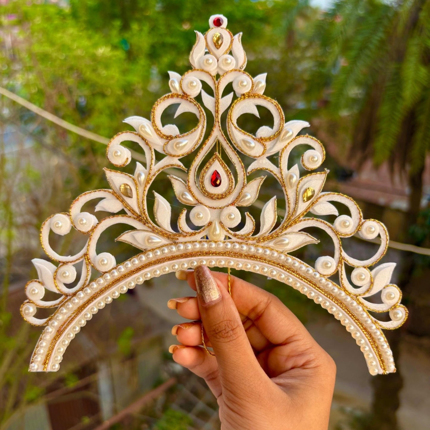 Zardozi Embroidered Bridal Mukut