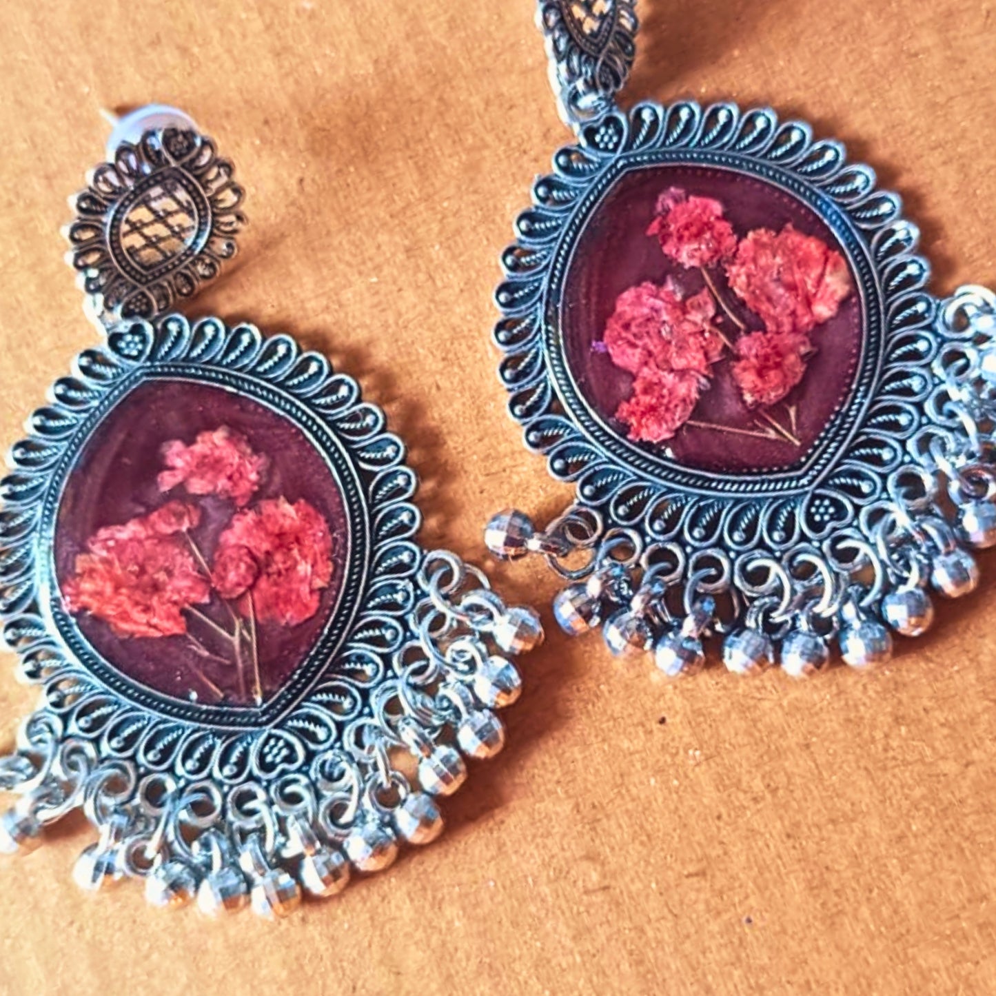 Phoolbari Resin Jhumka – Blooms in Every Curve