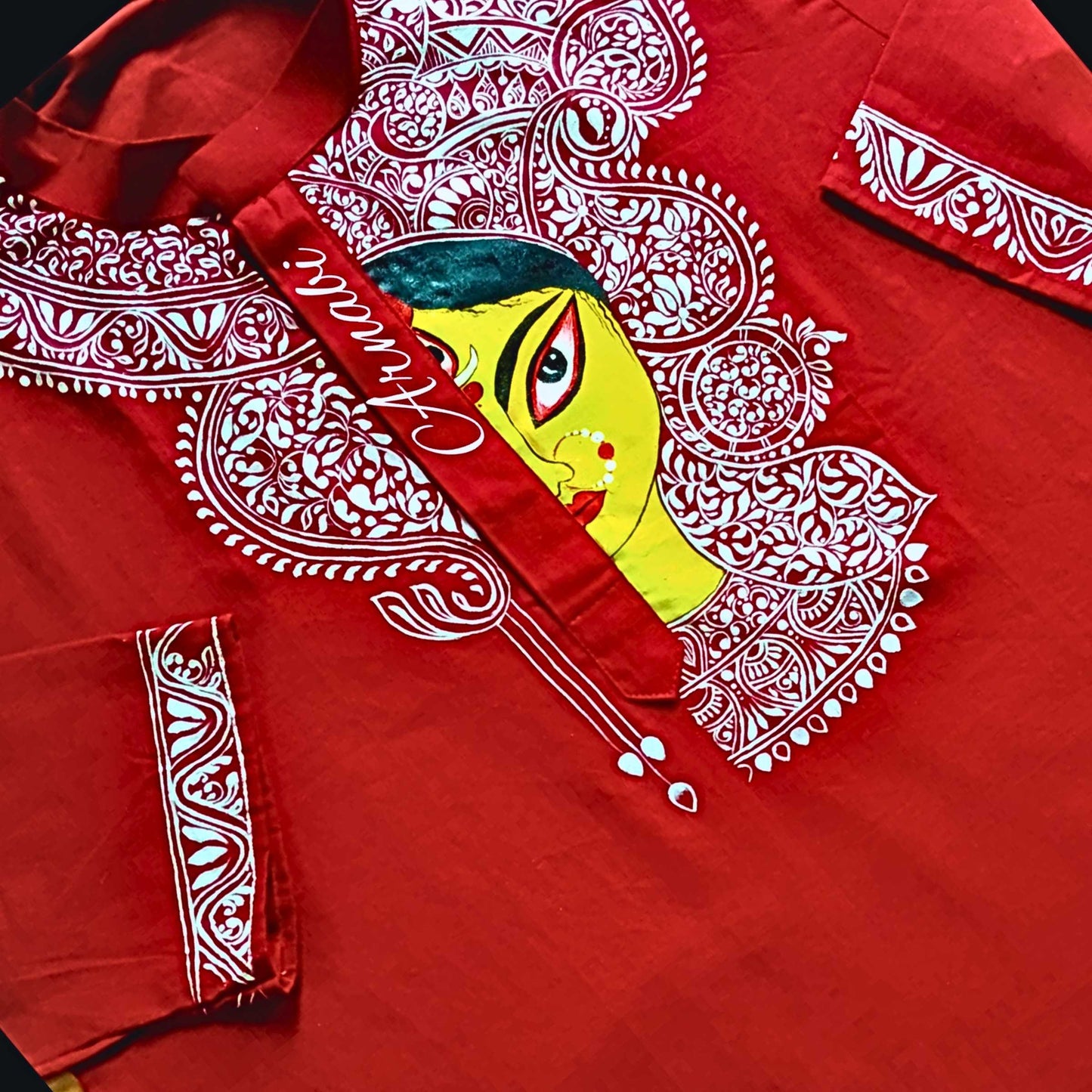 Durga Roop – Divine Elegance in Red
