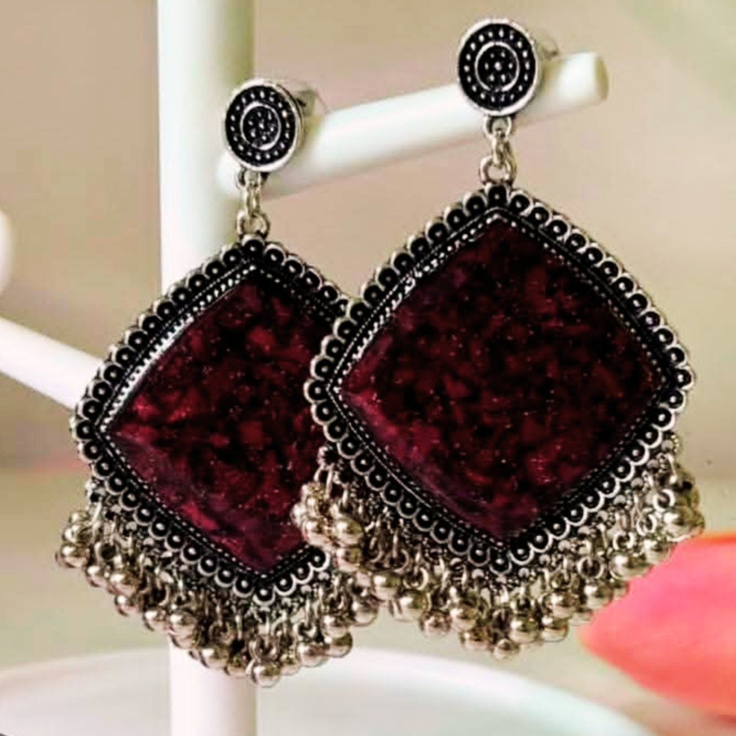 Eternal Rose Resin Earrings