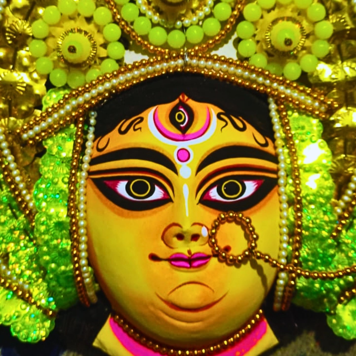 AdiShakti Durga Chhau Mukhosh– (14×14 inch)
