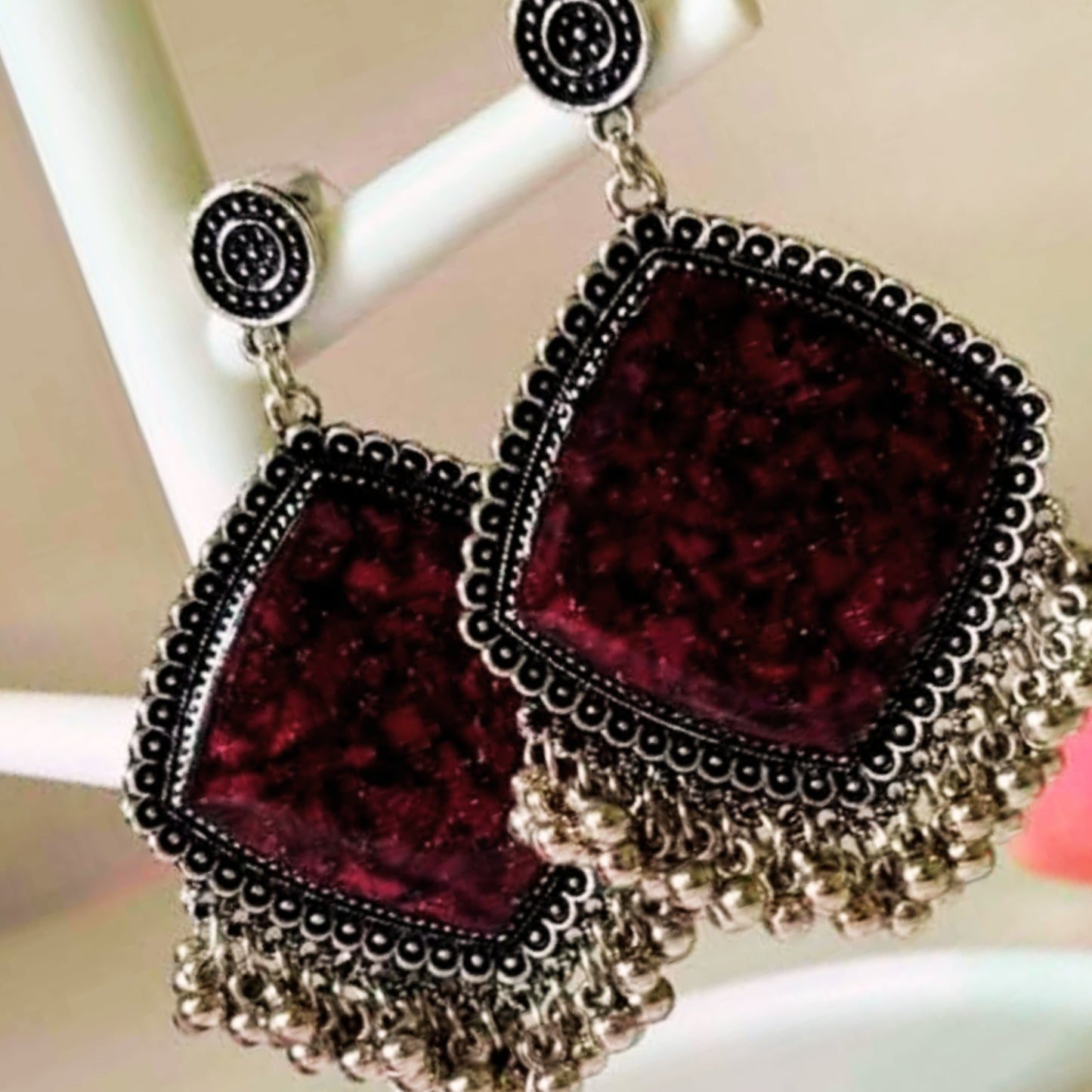 Eternal Rose Resin Earrings
