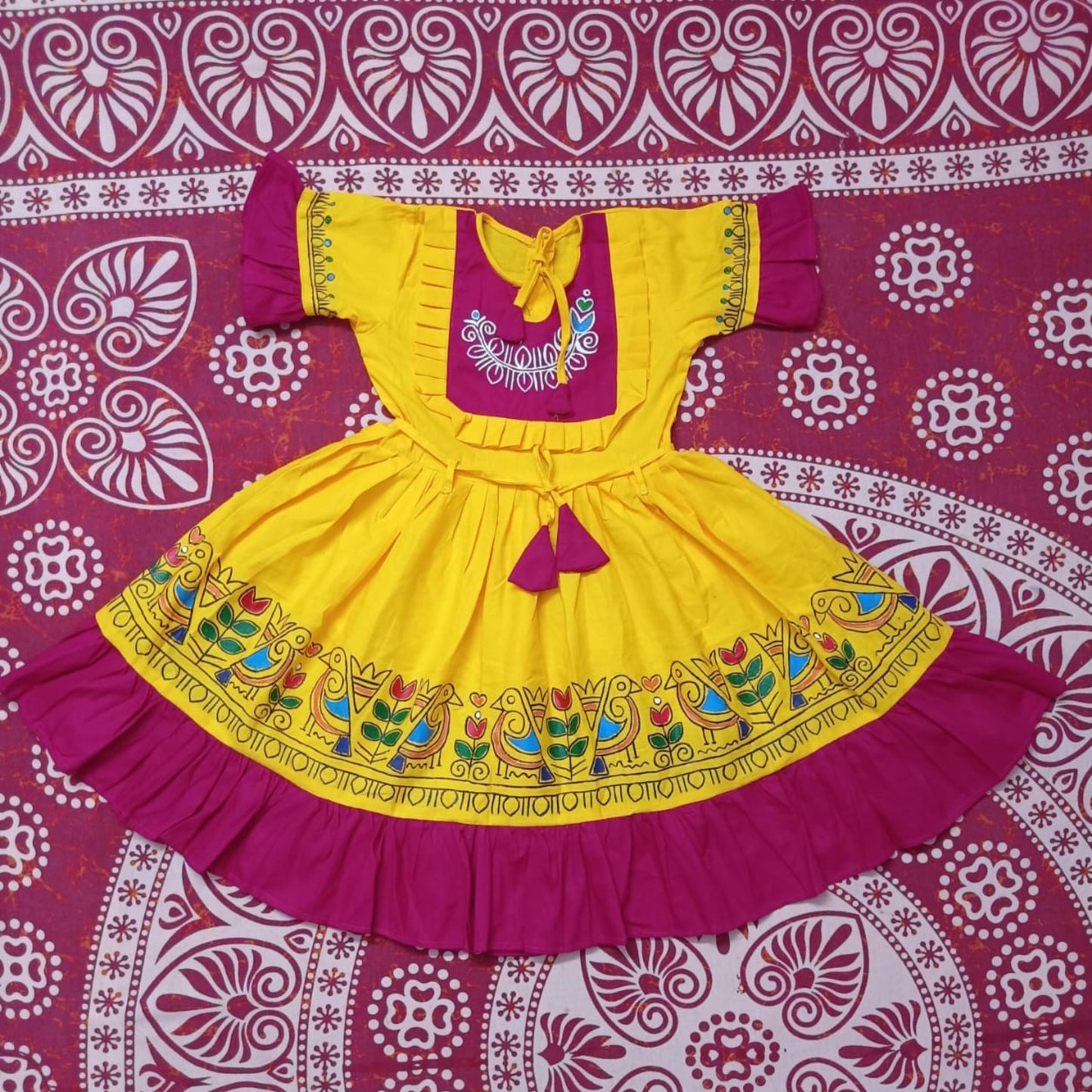 Little Blossom – Handpainted Baby Cotton Frock