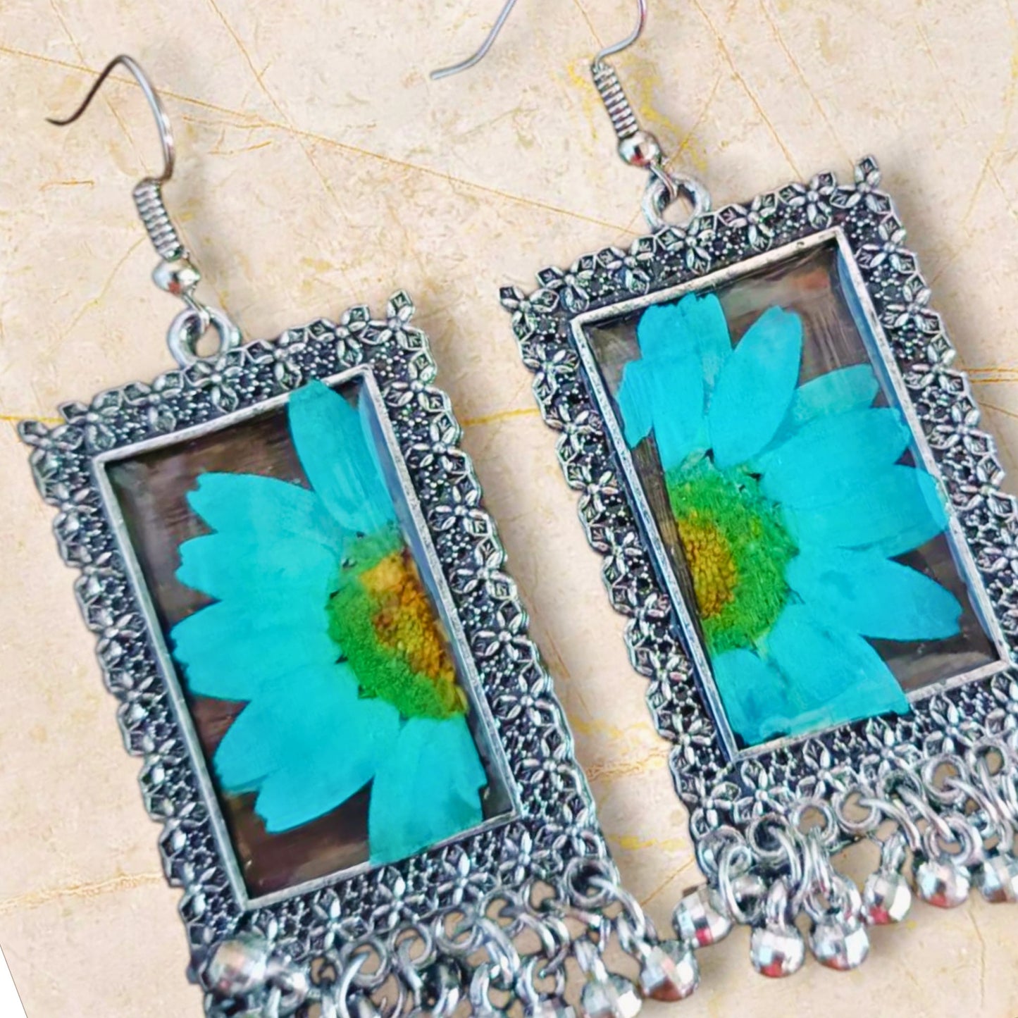Meghmalhar Resin Jhumko – Monsoon Mist Elegance