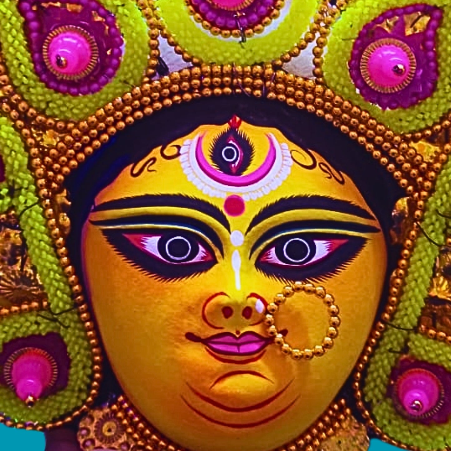 Durgatinashini Chhau Mukhosh –Wall Art (14×14 inch)