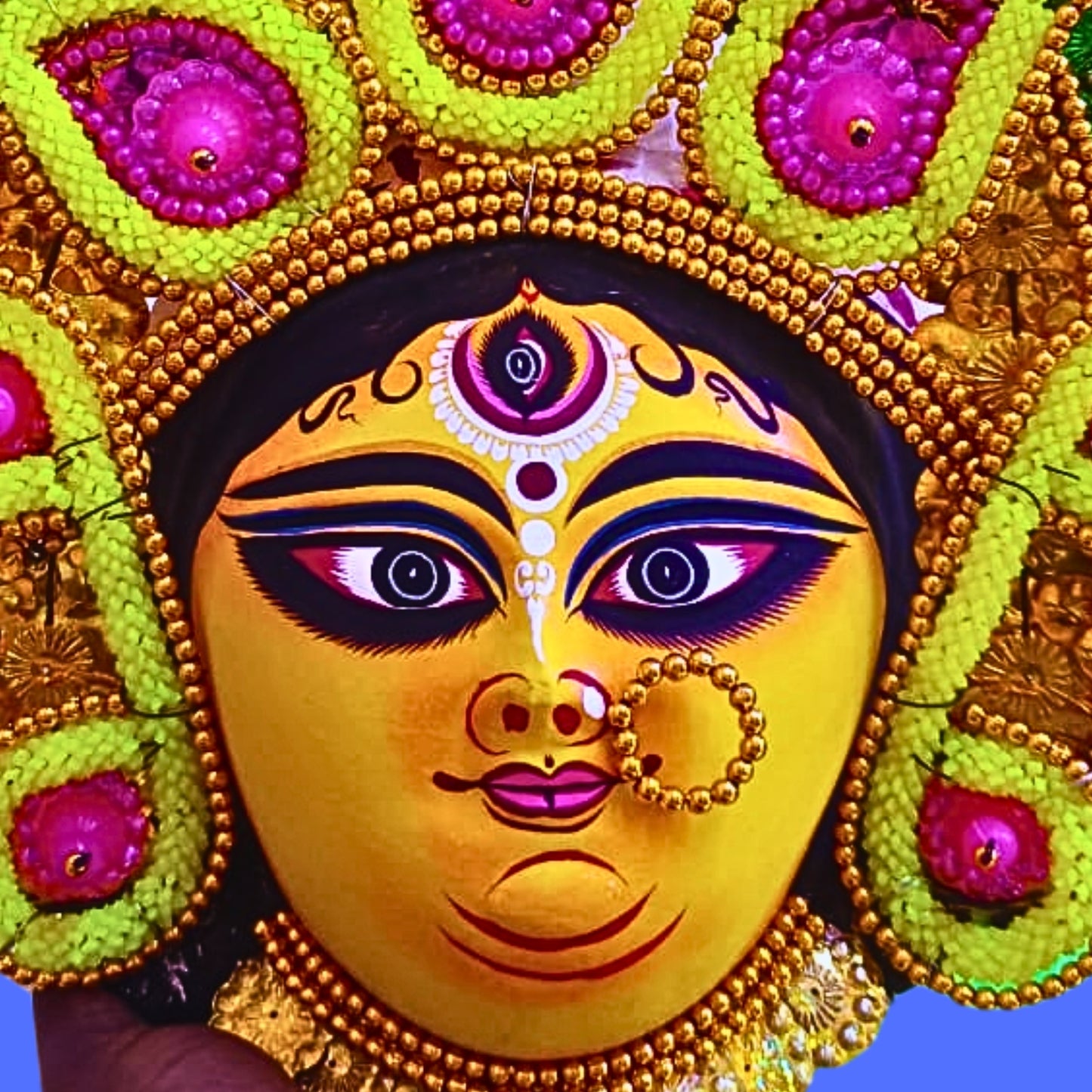 Mahadevi Durga Chhau Mukhosh – (14×14 inch)