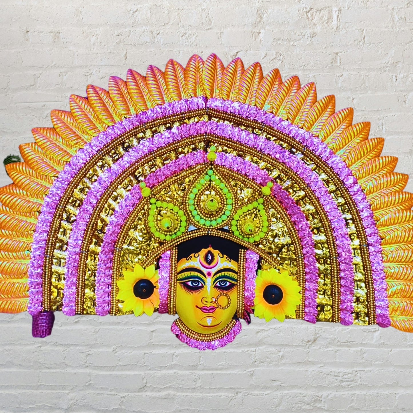 ShaktiRoop Durga Face Mukhosh – Traditional Wall Art