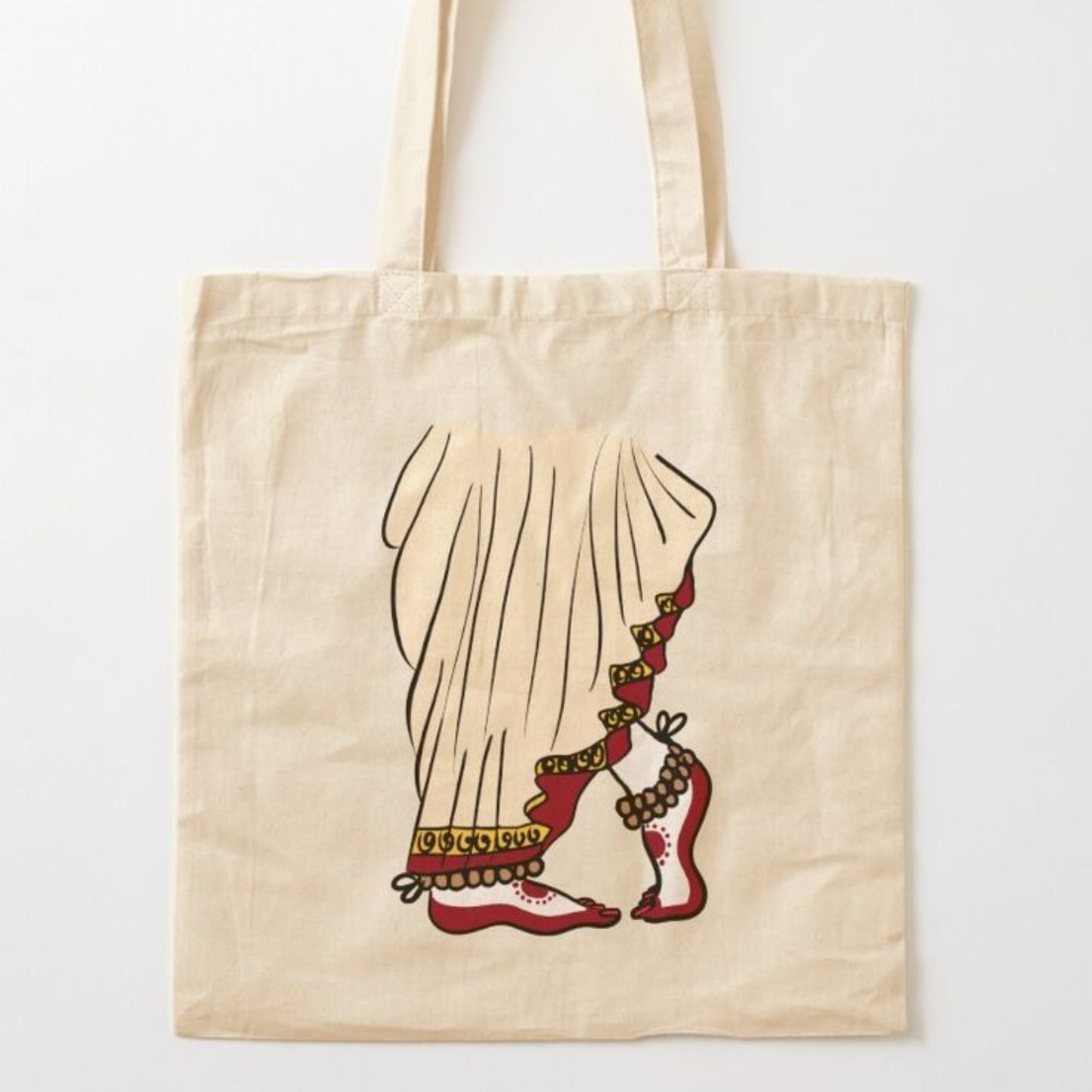 Nrityarupa Hand-Painted Dance Tote Bag