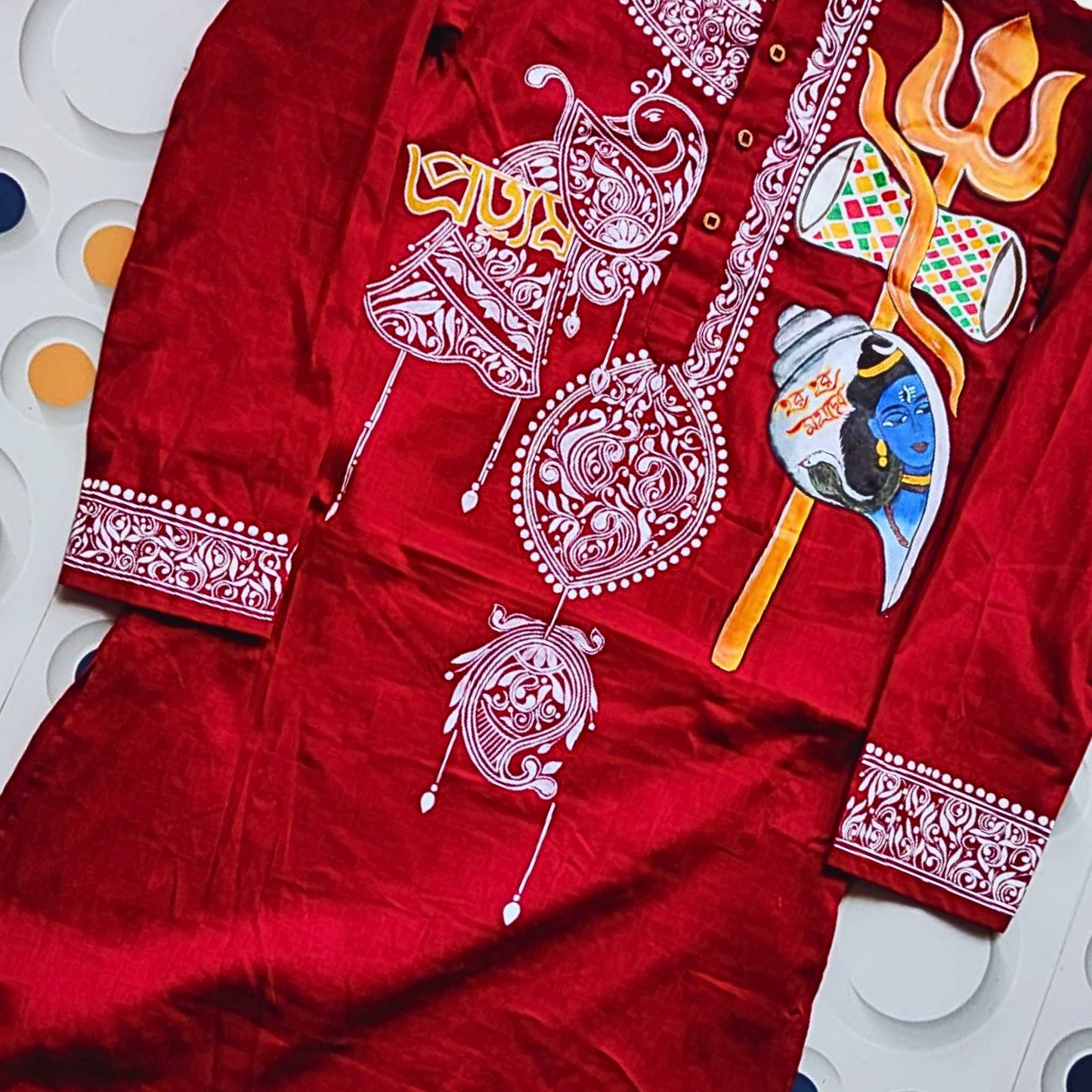 Trishul Tale – Hand Painted Panjabi