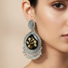 Kaajphool Resin Jhumka – Midnight Blooms in Resin