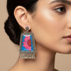 Neelira Resin Jhumka – Ocean Hues in Every Drop