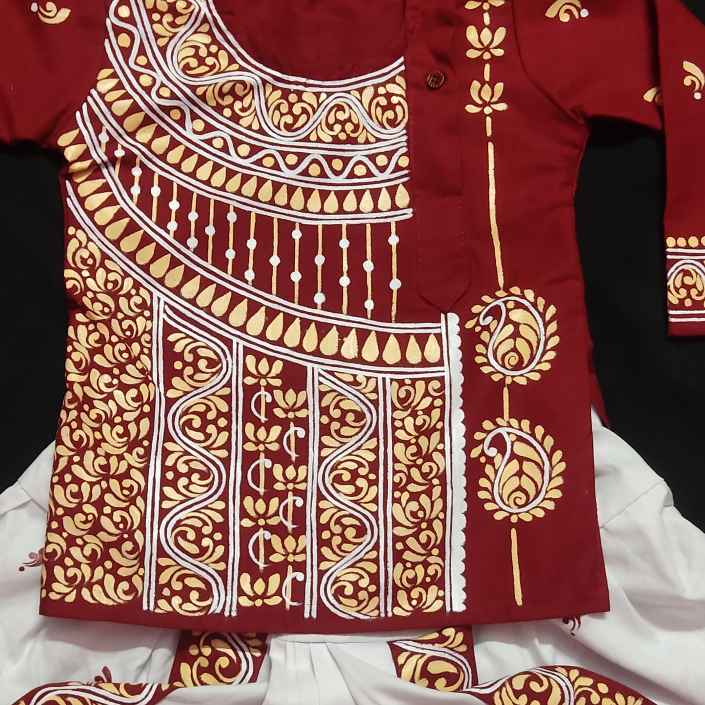 Royal Red Baby Dhuti Panjabi Set