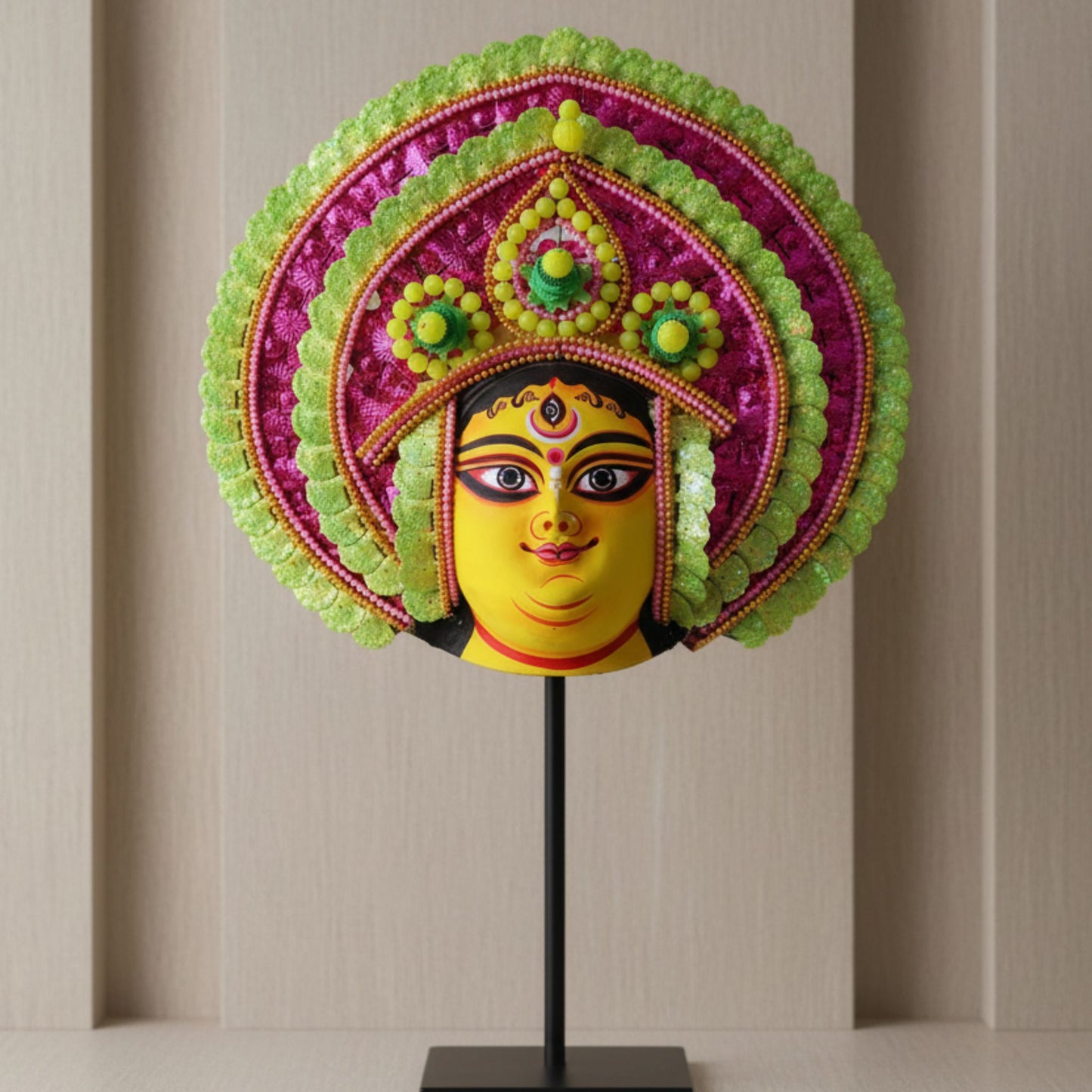 Mahashakti Durga Chhau Mukhosh(14×14 inch)