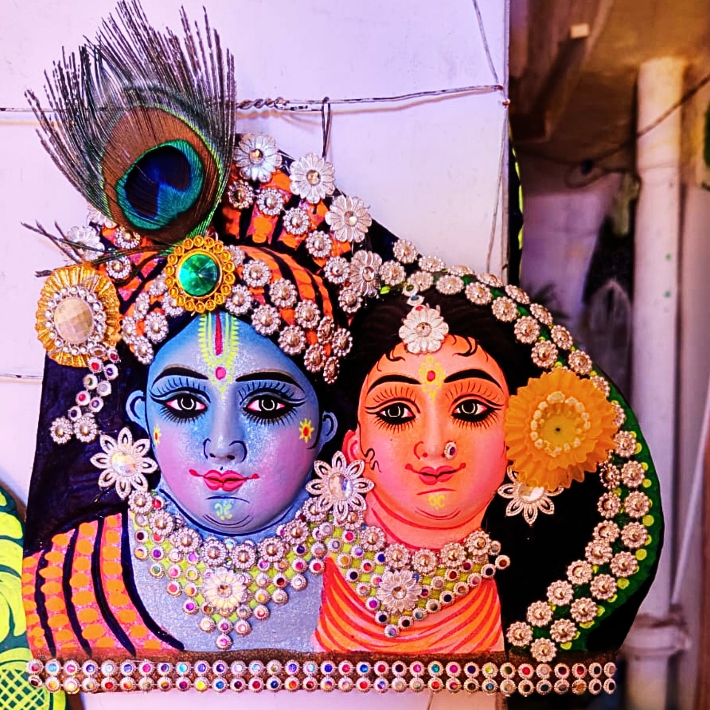Radha Krishna Mukhosh – Eternal Love in Folk Art