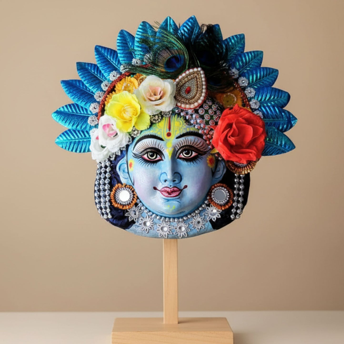 Muralimohan Krishna Face Mukhosh– Devotional Wall Art