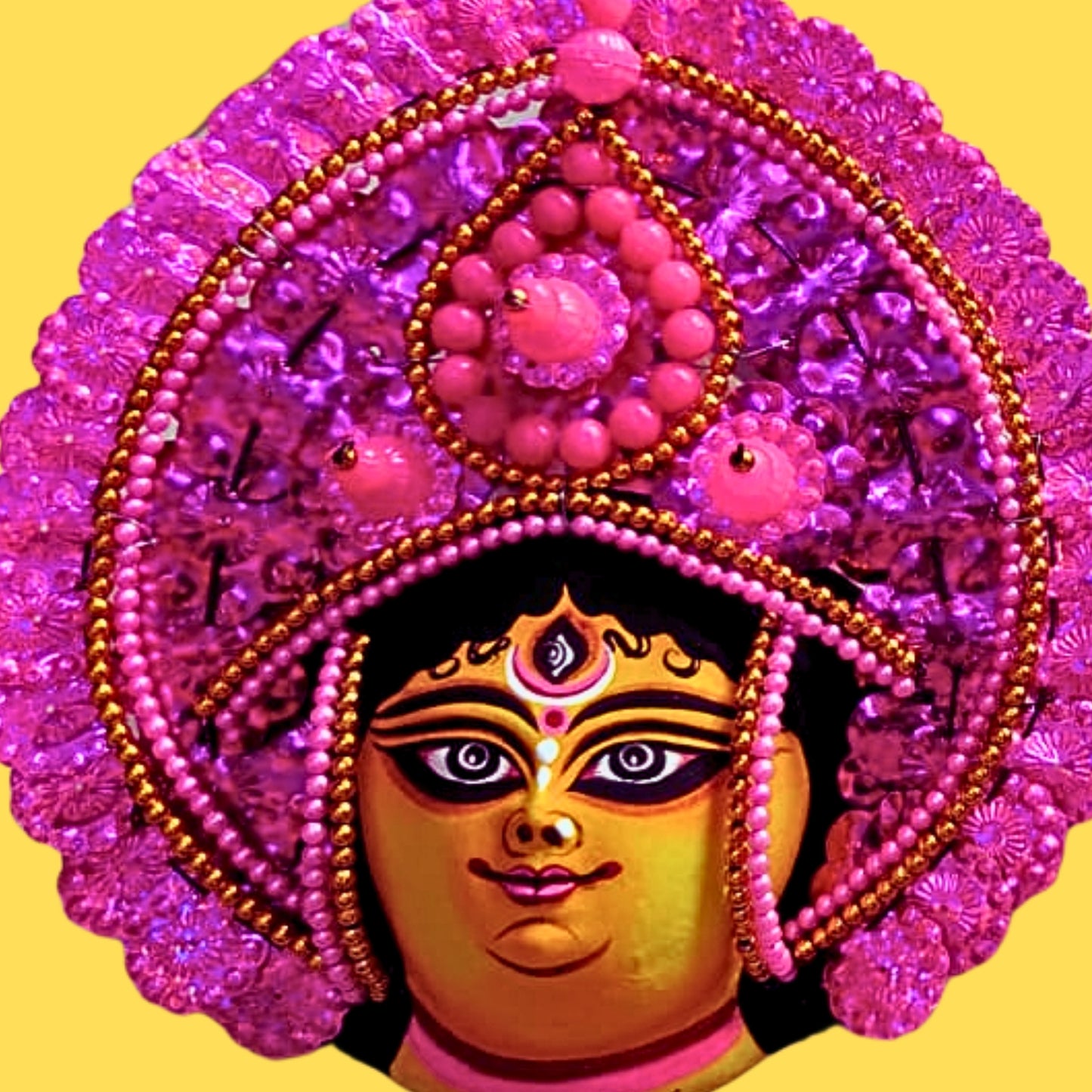 Chhau Mukhosh Wall Hanging – (9×9 inch)