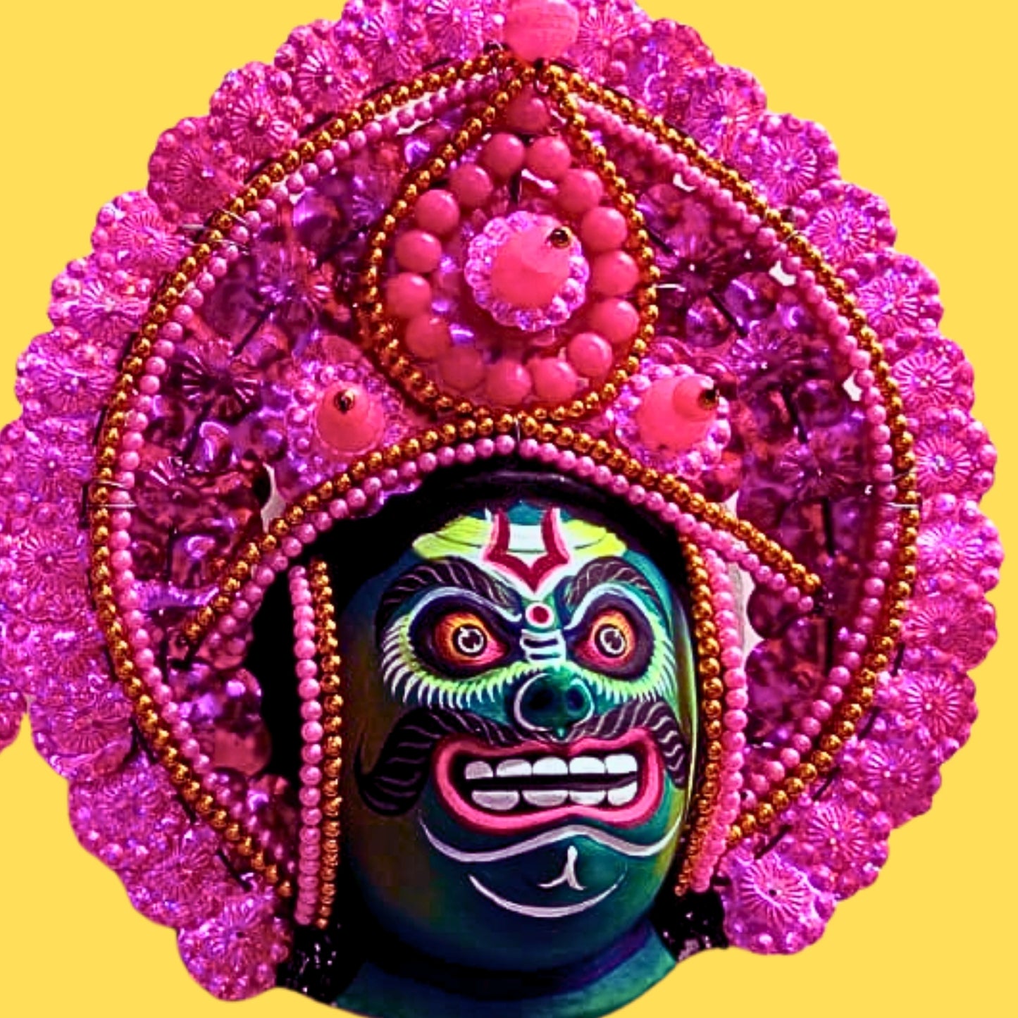 Chhau Mukhosh Wall Hanging – (9×9 inch)
