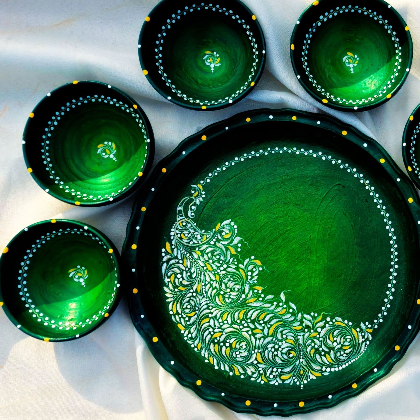 Gorgeous Kalka Art Mitti Magic Dinnerware (Set of 7)
