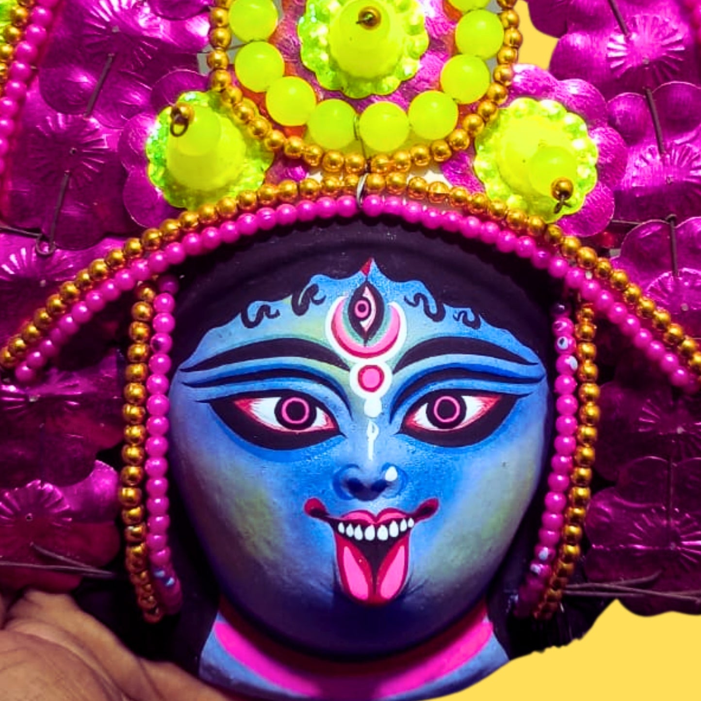 Shayma Kali Chhau Mukhosh – (9×9 inch)