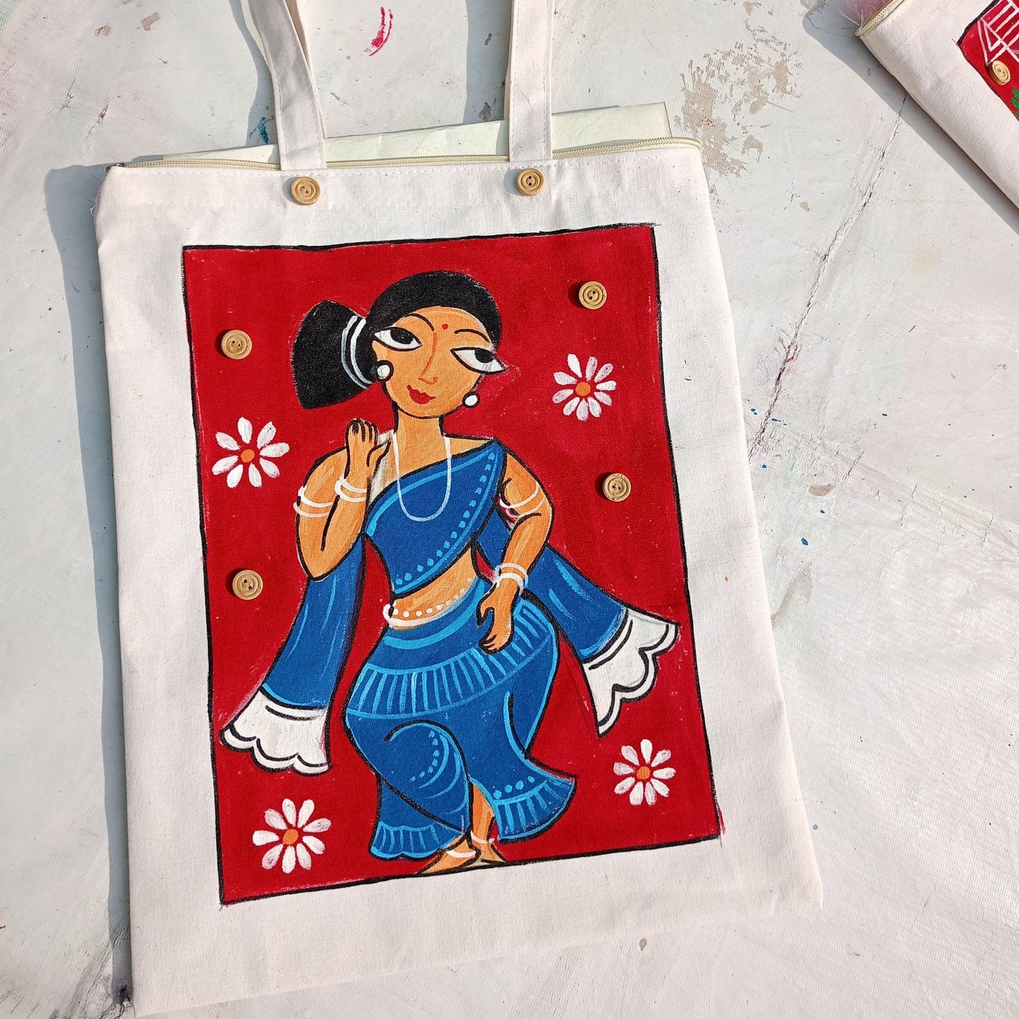 Colors of Tradition Tote – Madhubani Art