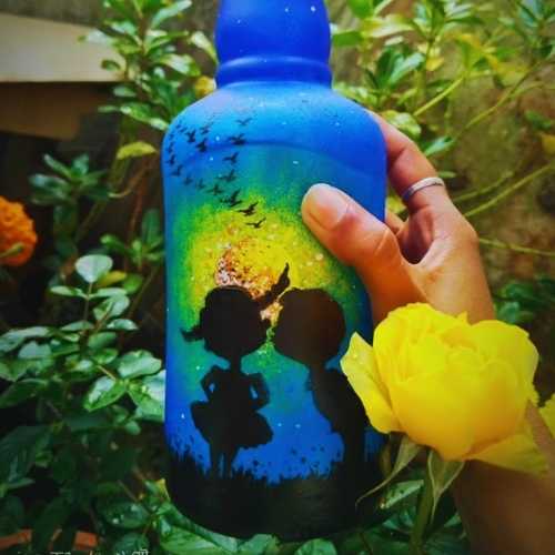 Couple Art on Recycled Glass