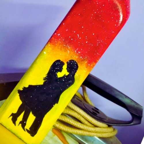 Couple Art on Recycled Glass