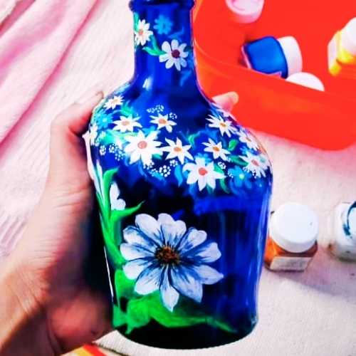 Floral Art on Recycled Glass