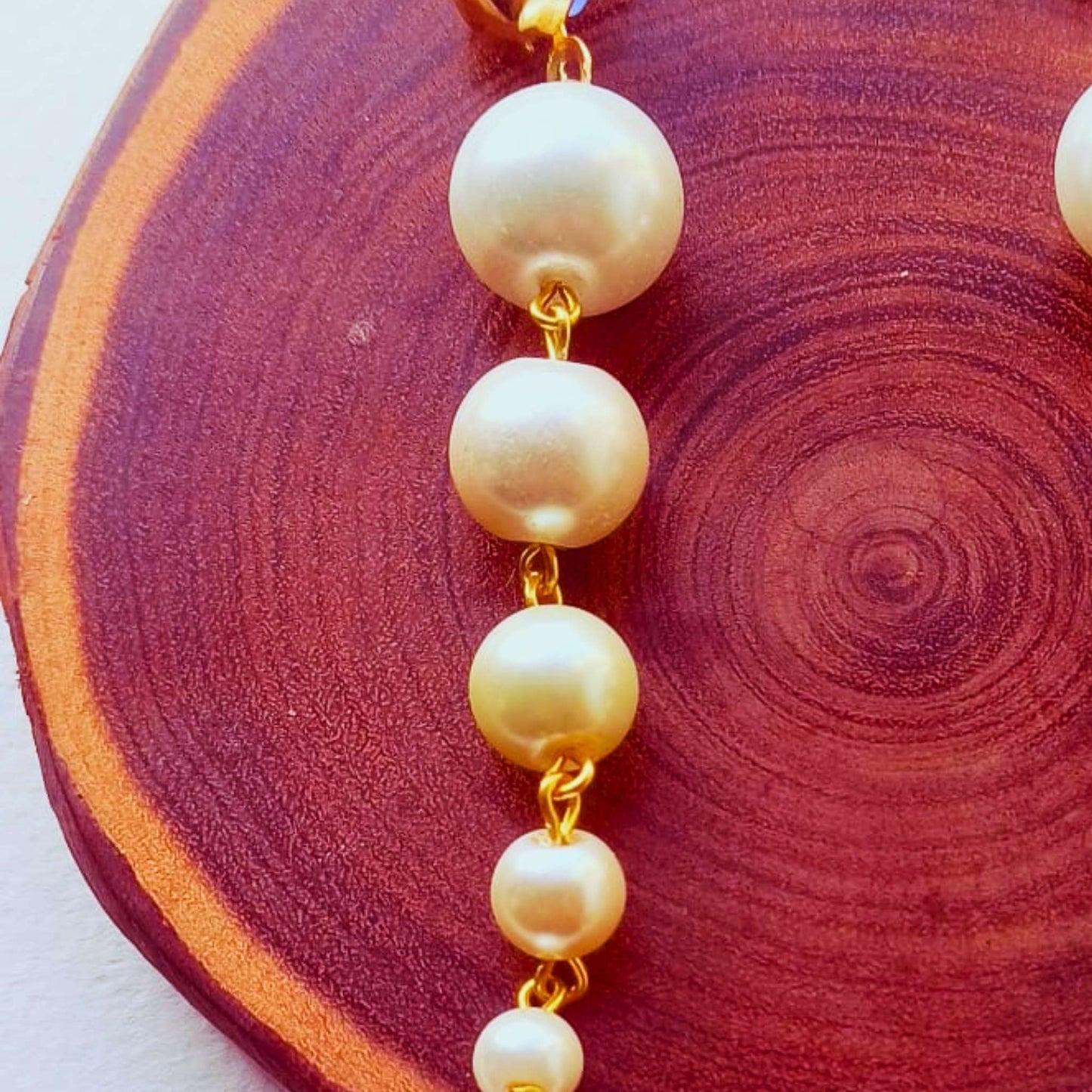 The pearl droplets dangler earrings