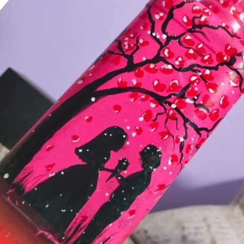 Couple Art on Recycled Glass