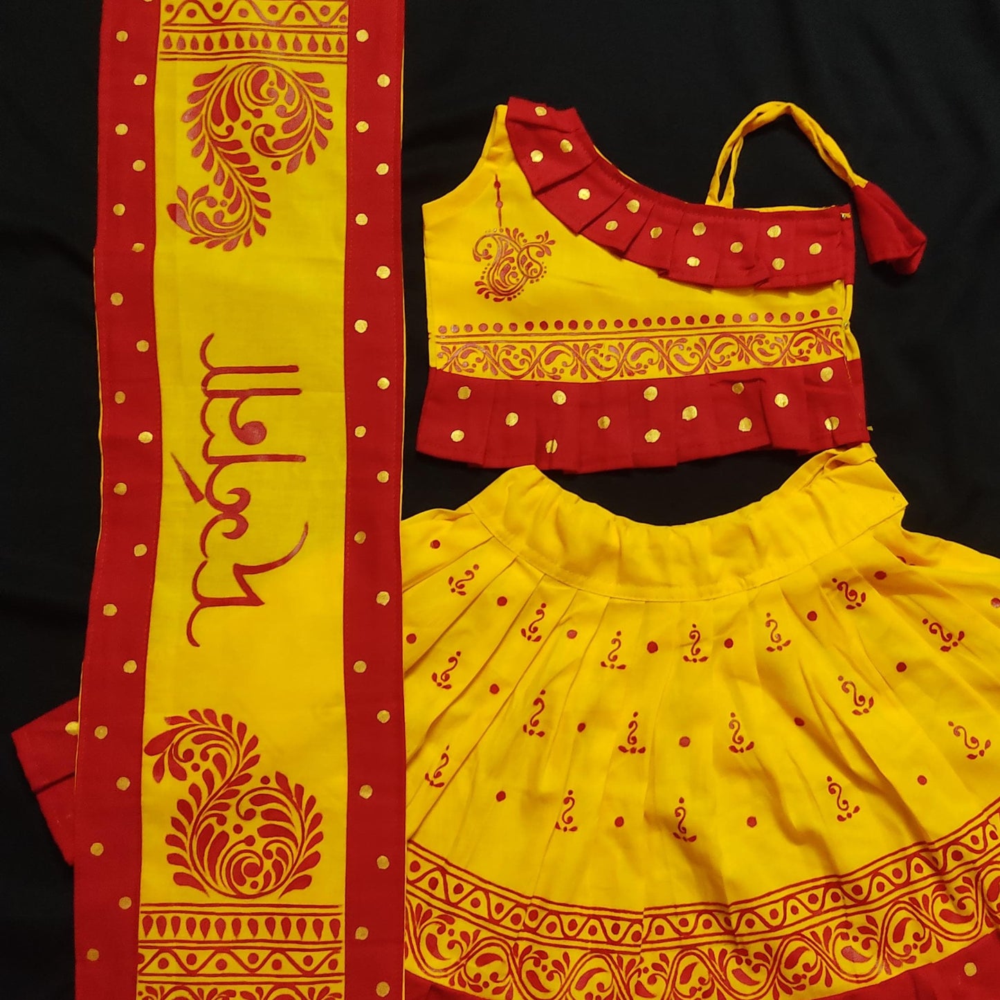 Gulabi Blossom Baby Lehenga Set