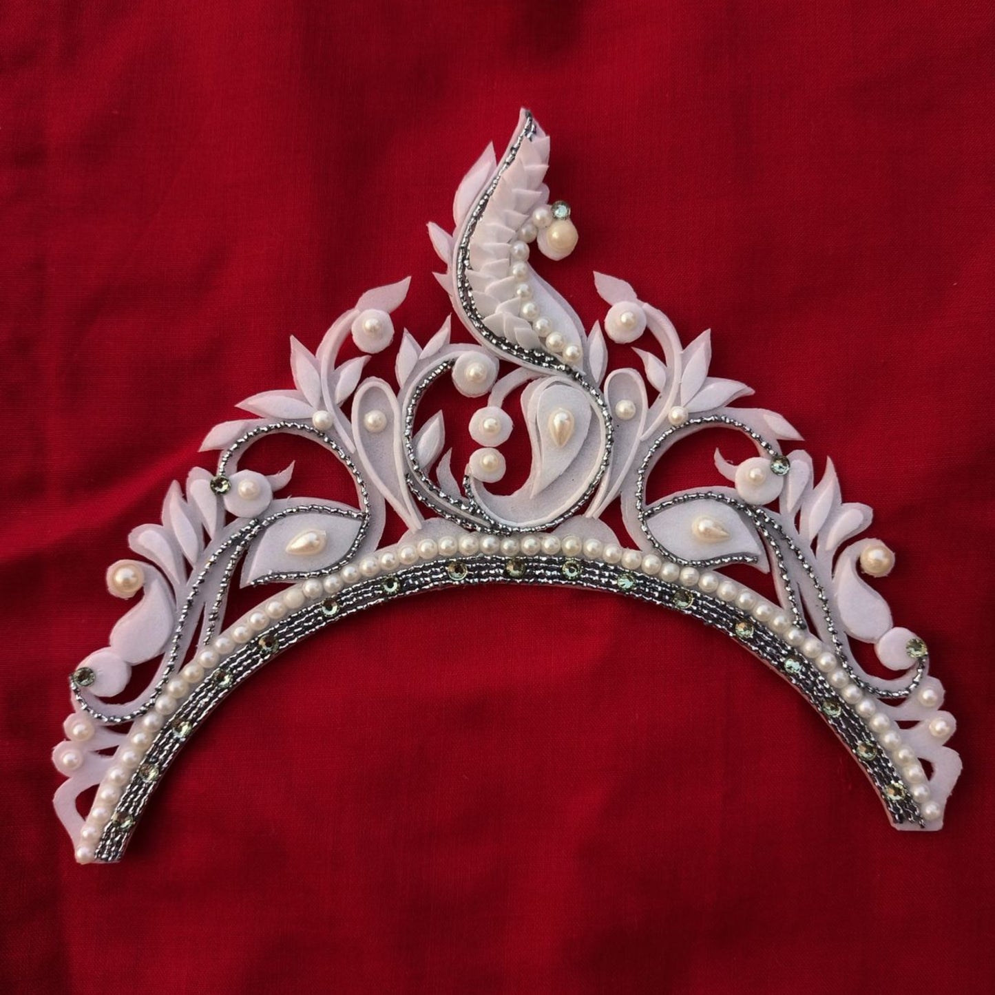 Elegant Pearl Mukut Wedding Tiara