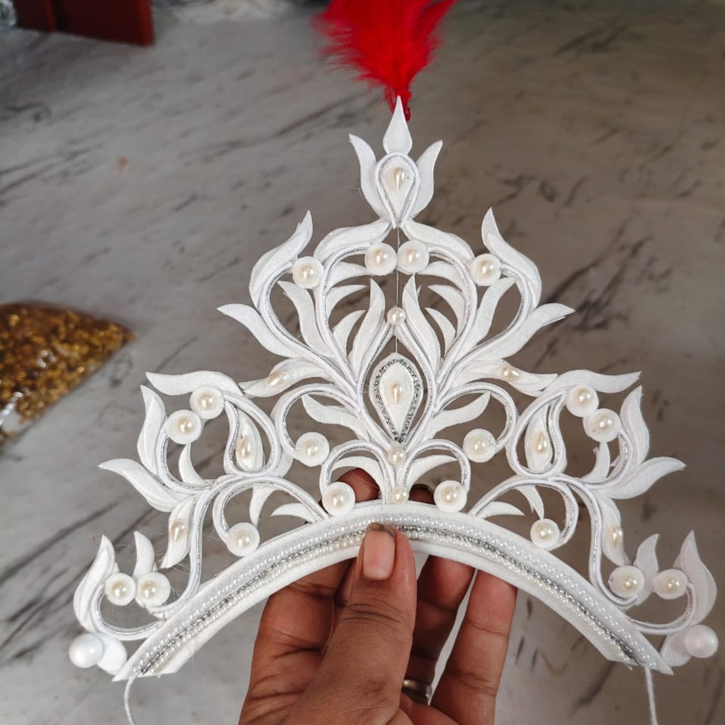 Elegant Gold Plated Bridal Mukut
